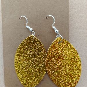 Faux leather earrings